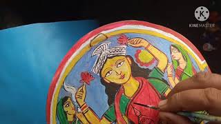 Lakshmi-Pot sara (Traditional Folk art of Bengal) লক্ষ্মী পট সরা