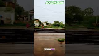 High Speed Action 💝 | Monsoon Journeys 🚂 | #trainjourney #highspeedtrain  #rainyseason #tracksound