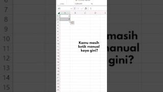 Tulis Ribuan Nomor Di Microsoft Excel #ngeshortsbareng #tips #office