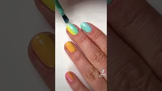 Stoney Clover Lane x Target x Olive & June ombre nail art! 🌈🦋🍍🐬