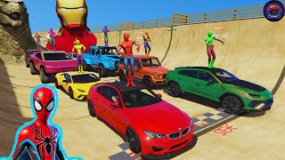 COLORFUL CARS & SPIDER-MAN: RAMP RACE!