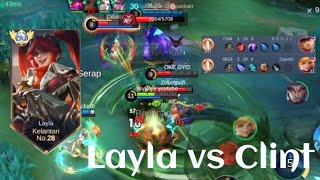 LAYLA VS CLINT❗BUILD ONE SHOT ENEMY DELETE! CRAZY DAMAGE LAYLA | build top 1 global Layla