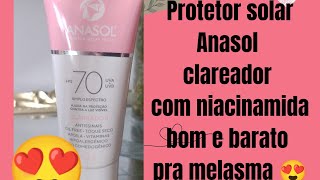 ANASOL protetor solar clareador de melasma