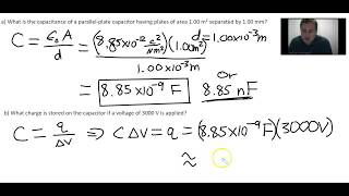 Parallel Plate Capacitor Example