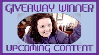 Giveaway Winner & Upcoming Content | SniderBeeBooks