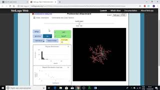 Redes livres de escala - lei de potência - Modelo Barabási-Albert - simulação do netLogo Web