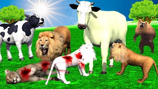 अनाथ शेर | गाय बनी शेर की माँ - Sher ki Maa Gay -Hindi Animal Stories  Lion Mother Cow Moral Story