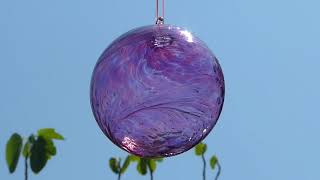 Sienna Glass 12 cm Ball, purple