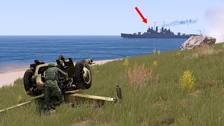 Russian Navy Destroyed by Artillery Fire -  Navy ship destroyed -ARMA 3 MILSIM