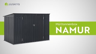 Mülltonnenbox Namur - aus Metall mit großen Türen