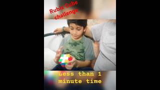 rubix cube challenge less than one minute solved #rubixcube #shortsvideo #viralvideos