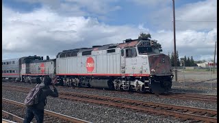 Caltrain Gallery Car Funeral Train at Santa Clara 3/23/24