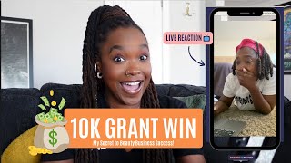 How I Won A $10,000 Grant For My Beauty Business | Reaction Video + Tips For Beauty Pros + Small Biz