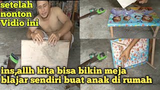 cara bikin meja tenteng buat belajar anak