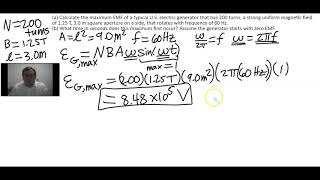 Electric Generator Induction Calculation Example