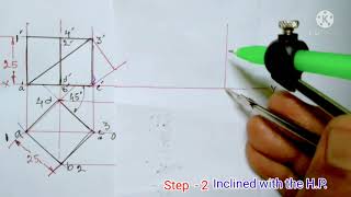 Projection of solids |Prism /Pyramid solved problem in engineering drawing. pentagonal/ hexagonal