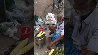 old man selling a sweet corn 🌽🌽😂#street food#just ,10/#shorts video#youtube