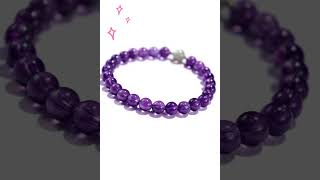 Amethyst Gemstone Bracelet, Purple Crystal Bracelet