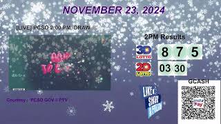 [LIVE] PCSO 2:00 PM DRAW - NOVEMBER 23, 2024 LOTTO RESULTS