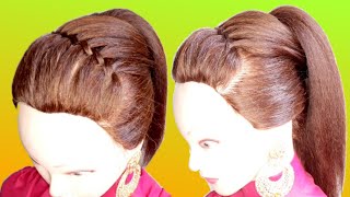 Twisting head band braid with ponytail | ponytail | high ponytail | high pony hairstyle | hairstyle