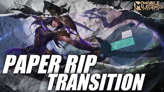 SMOOTH TRANSITION Part.4!! PAPER RIP TRANSITION | Tutorial | MLBB | Filmora 11