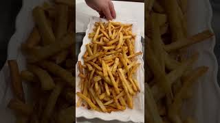 Homemade cheeseburger and french fries #￼