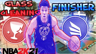 HOW TO MAKE THE BEST DEFENSE & FINISHING BUILD ON NBA 2K21 59 BADGES!!  GLASS CLEANING FINISHER