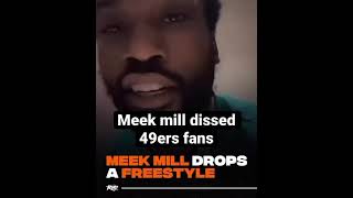 Meek mill dissed #49ers fans after losing to #eagles  #shorts #meekmill #freestyle #trending #rap