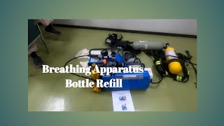 Breathing Apparatus Bottle Refill #seamanslife #seamansvlog #aircompressor