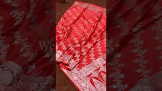 Bright Red Mashru Silk #saree #mashrusilk #mashrusarees #redsarees #redcolour #bridalsarees #weaves