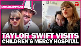 Taylor Swift shares love for Travis Kelce at children’s hospital in Kansas City