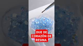 Dije de corazón de resina #resinart #resinaepoxica video por  @rkresinaartes