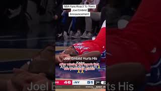 NBA Fans React To 76ers Joel Embiid Announcement💞#nba #basketballplayer #basketball #shorts #sports