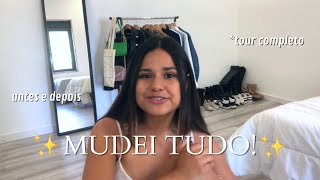 A TRANSFORMAÇÃO DO MEU QUARTO | ANTES E DEPOIS + TOUR COMPLETO