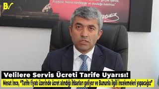 Velilere Servis Ücreti Tarife Uyarısı!