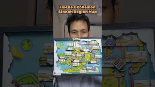 I created a Pokémon map with all gym badges #pokemon #art #pokemontcg