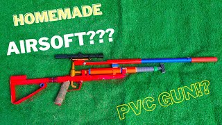 DIY Airsoft Toy Gun (Pcp Gun) - Test fire and Demo of Homemade Airsoft Toy Gun 5.95mm bbs