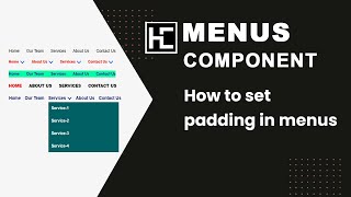 How to set padding in menus