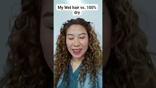 My Curly hair Wet and 100% dry  😍♥️❣️♥️ #curllove #curlscurlscurls #curlyhair #curlyhair #curlyhair