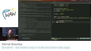 PyWaw #103 - Streamlit - the fastest way to build and share data apps