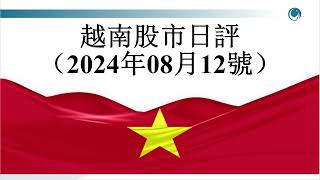 盤中交投十分清淡，越指尾盤加速回升近7點請大家觀看2024年08月12號越南股市周評，5分鐘掌握今天越股的走勢