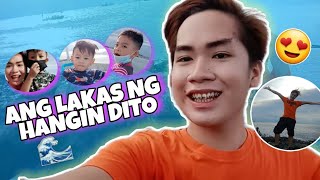 ANG LAKAS NG HANGIN😂🌊 + KASAMA KO ANG MGA BATA✨😁 -ChristianPelaezVlogs