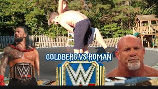 WWE GOLDBERG VS ROMAN REIGNS UUNIVERSAL CHAMPIONSHIP MATCH ON TRAMPOLINE!!!!!