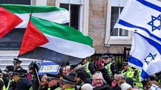 İsrail ve Filistin destekçileri karşı karşıya | Palestine and Isreal supporters face off in the NYC