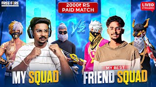 BET MATCHE WITH MY BEST FRIEND SQUAD 💰2000 MATCH 💸 NANI SQUAD VS SATYA SQUAD 👑😎|| NANI DINO LIVE🛑