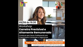 Semana da Carreira Previsível_ Inscreva-se no Workshop 05/06/2023 às 19:30