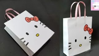 Beautiful Paper bag with colourful papers || Hanging paper bag