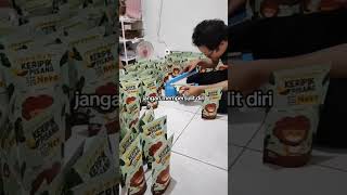 PACKING Keripik Pisang Coklat Lumer SENDIRI #keripikpisang #keripikpisanglumer #nekongangenin