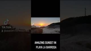 sunset in playa la barrosa