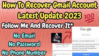 How To Recover Gmail Account | Google Account Recovery Without Any Verification | Gmail Recover 2023